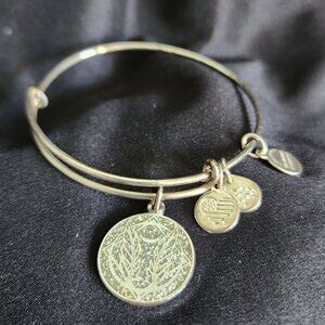 Alex and Ani Godspeed Sparkle Charm Bangle Expandable 2017 Silver Bracelet